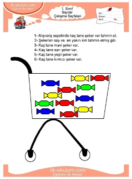 Çocuklar İçin Sayılar Çalışma Sayfaları 